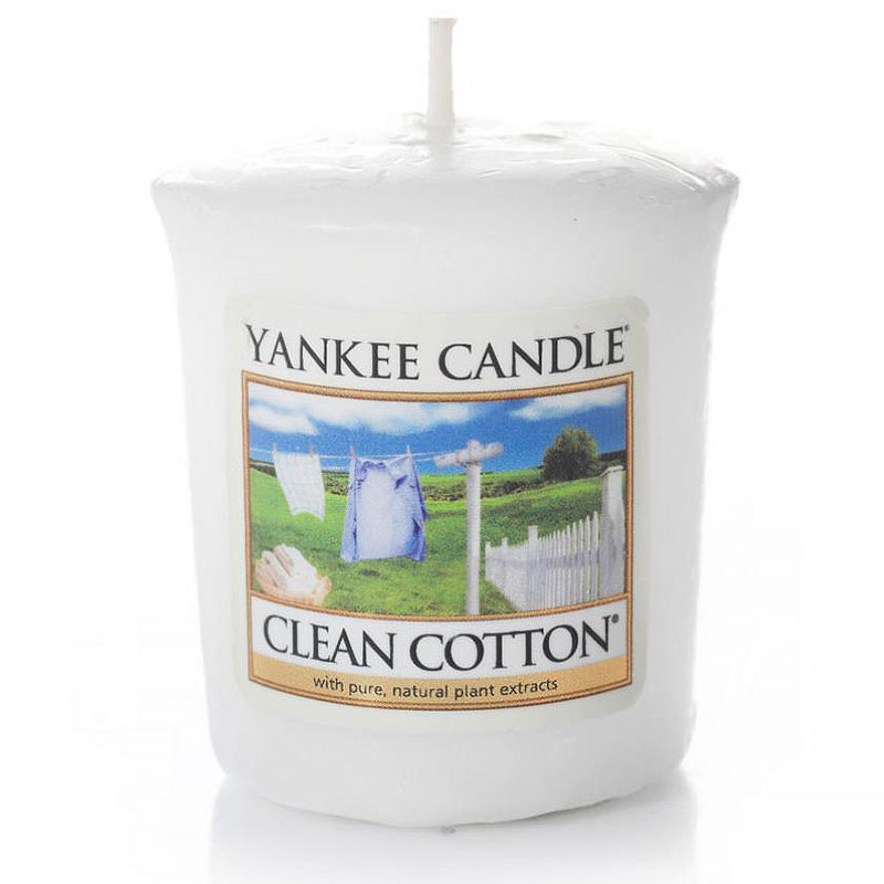 Свеча Yankee Candle Чистый хлопок Yankee Candle 1016719E, цвет белый - фото 1