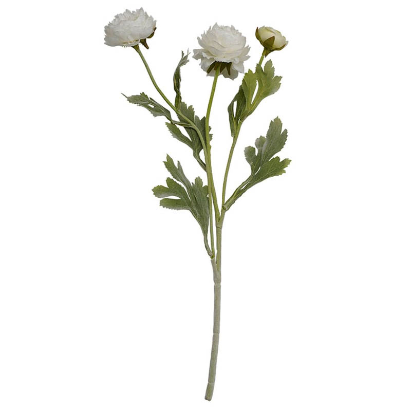 

Искусственный цветок Вещицы Ранункулюс 52см, белый