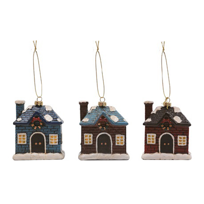 

Елочное украшение Hogewoning Christmas Baubles Multicolour Домик, В ассортименте