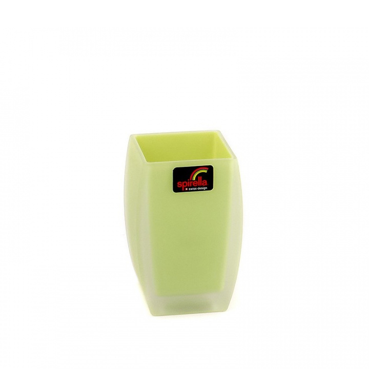 стеклянный стакан с подъемным дизайном zara зеленый Стакан для зубных щеток Spirella Freddo, светло-зеленый