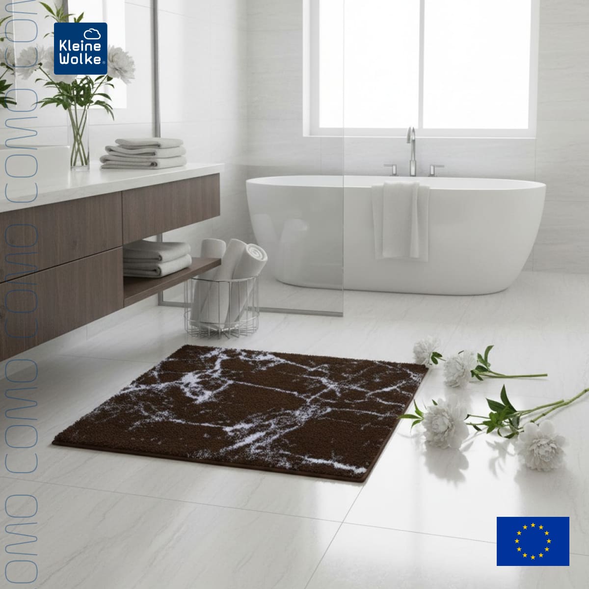 Коврик для ванной комнаты Kleine Wolke Como 60x60см коричневый 7160₽