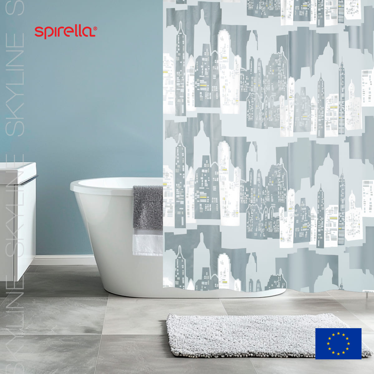 

Штора для ванной комнаты Spirella Skyline