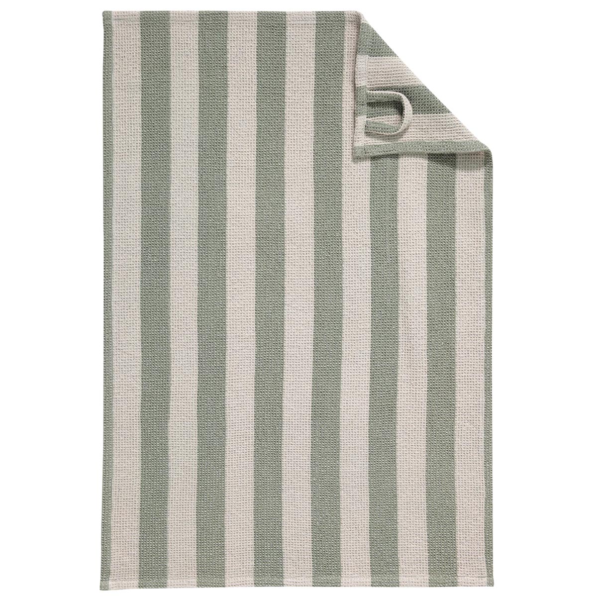 

Полотенце кухонное вафельное Cawo Stripes 50x70см, цвет коричневый, платиновый