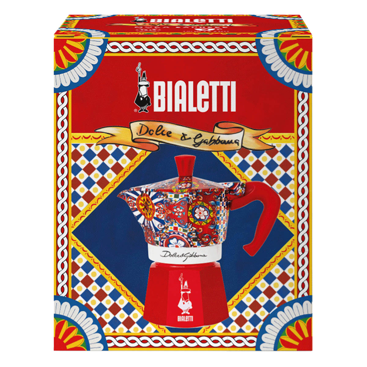 Гейзерная кофеварка Bialetti Dolce&Gabbana на 3 порции Bialetti 5221_6005, цвет красный - фото 4