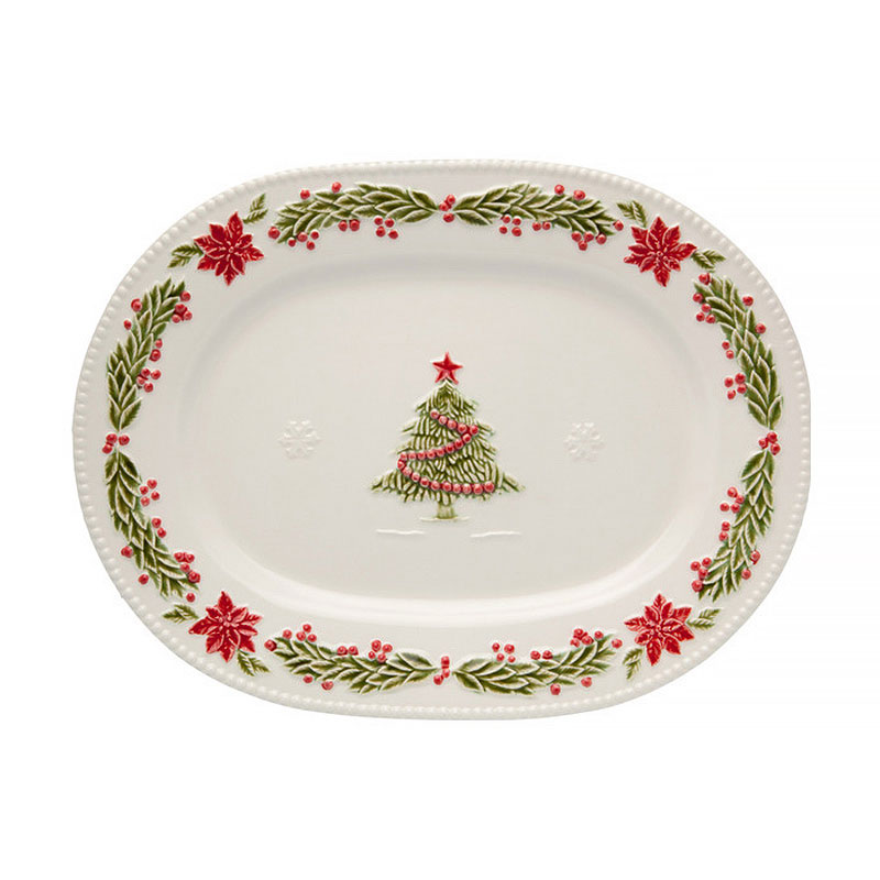 

Блюдо Bordallo Pinheiro Christmas 38см, Белый;зеленый;красный
