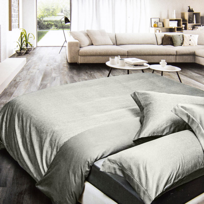 Комплект постельного белья 1,5-спальный Emanuela Galizzi Platinum 8746 сатин, серебристо-белый