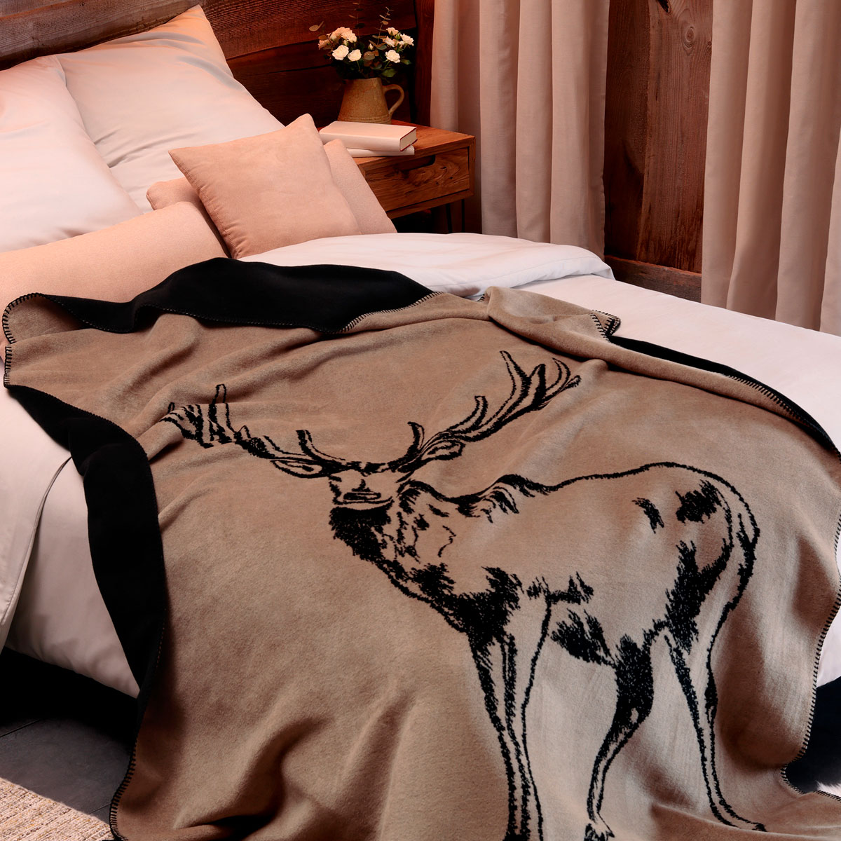 

Плед 1,5-спальный Biederlack Deer, Коричневый
