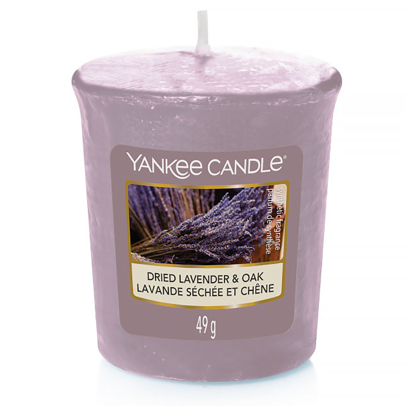 Свеча Yankee Candle Кора дуба и лаванда Yankee Candle 1623587E, цвет сиреневый - фото 1
