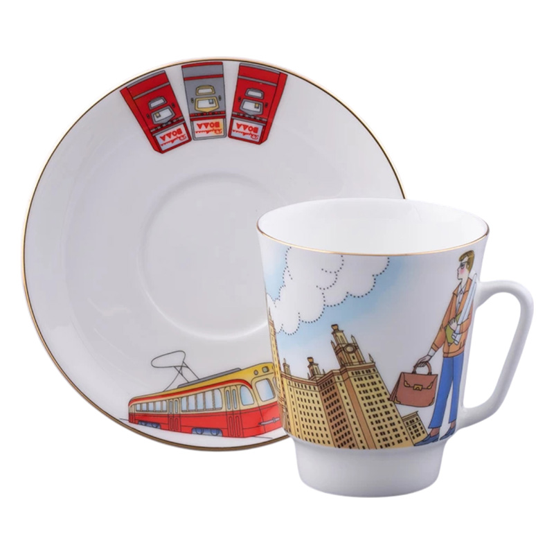 

Пара чайная Императорский фарфоровый завод Москва и москвичи Университет