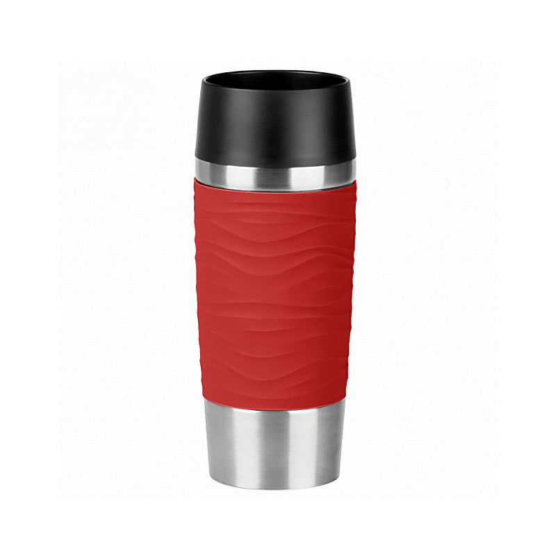 Термокружка EMSA Travel Mug Waves, цвет красный щетка для мытья колес мягкий ворс 24 см красный