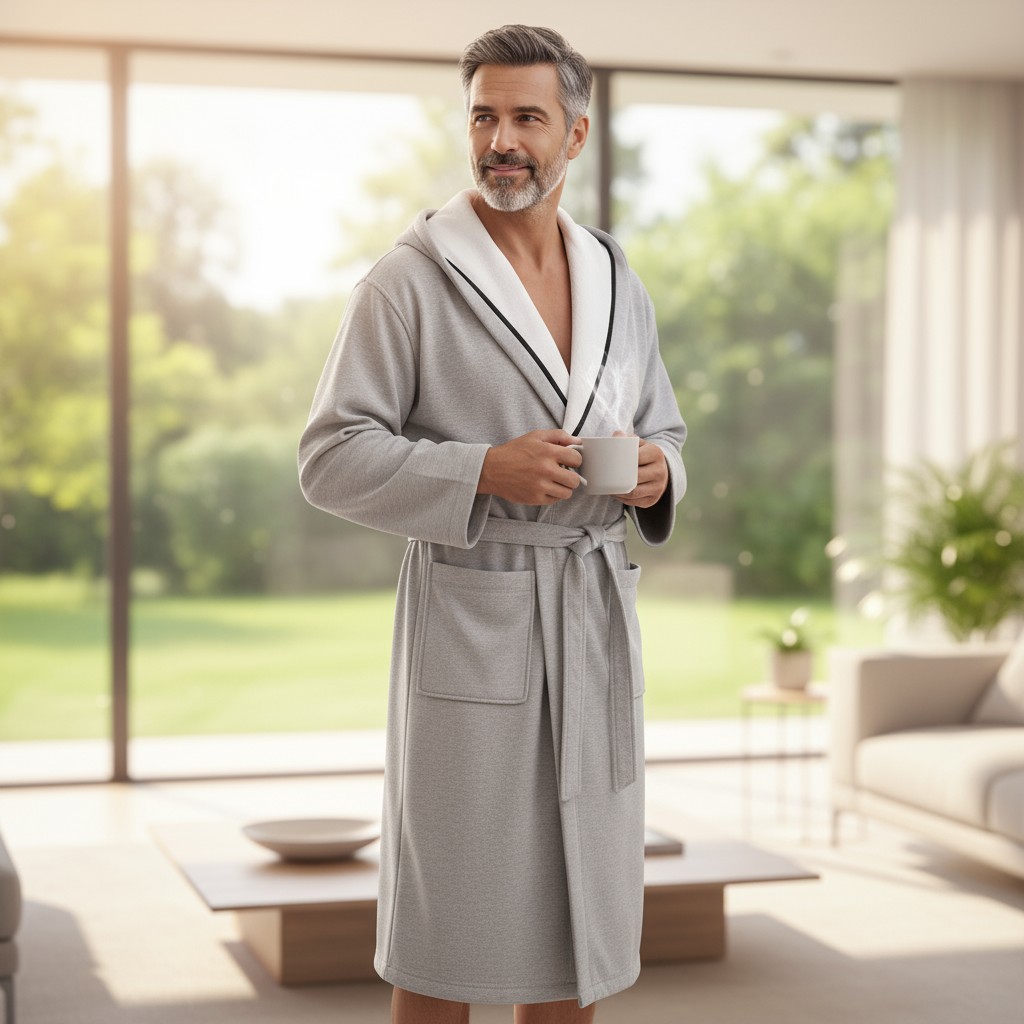 

Халат мужской Cawo размер 48, серый