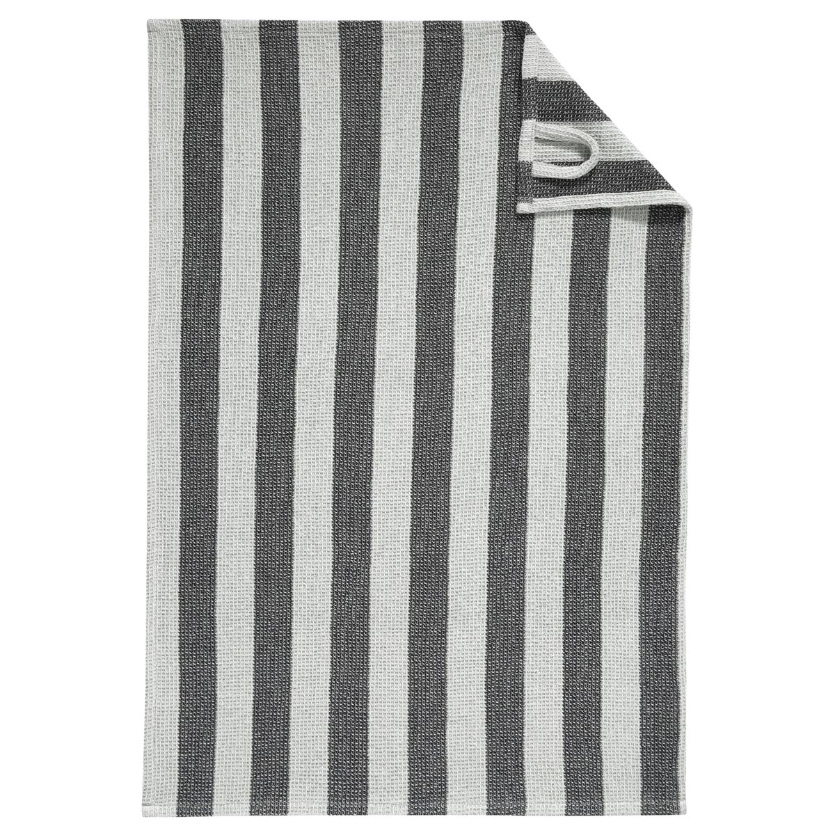 

Полотенце кухонное вафельное Cawo Stripes 50x70см, цвет серый, платиновый