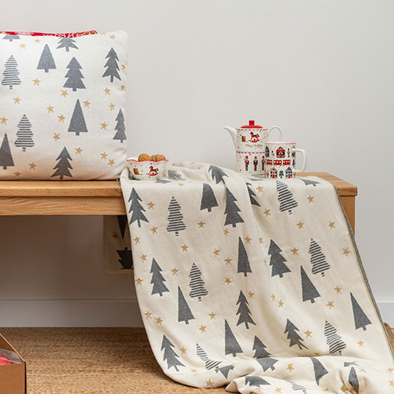 

Плед Tkano New Year Essential Magic forest, Разноцветный