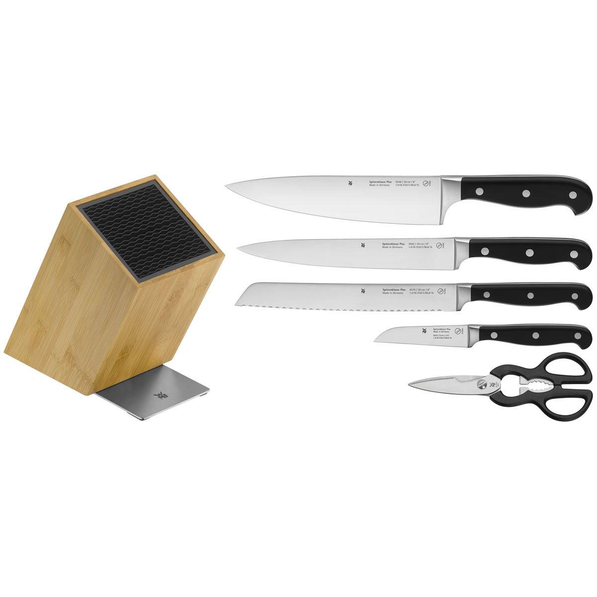 Набор ножей WMF Spitzenklasse, 6 предметов с блоком WMF 3201112303, цвет серебристый - фото 4
