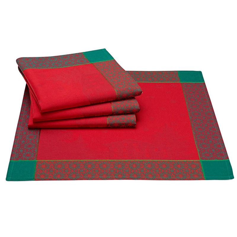 

Салфетка Le Jacquard Francais Sommets Enneiges 58x58см, цвет красный