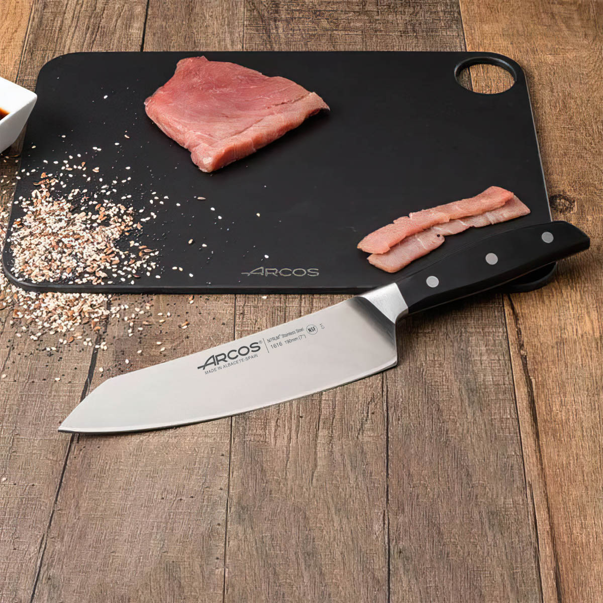 Нож кухонный Arcos Manhattan гордость охотника трахея оленя