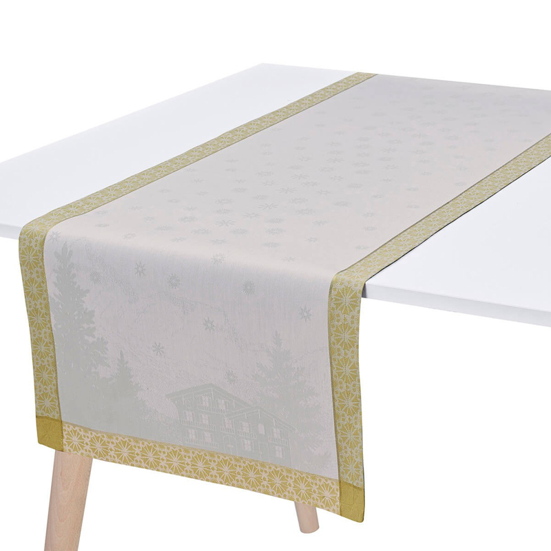 

Скатерть-дорожка Le Jacquard Francais Sommets Enneiges, цвет белый