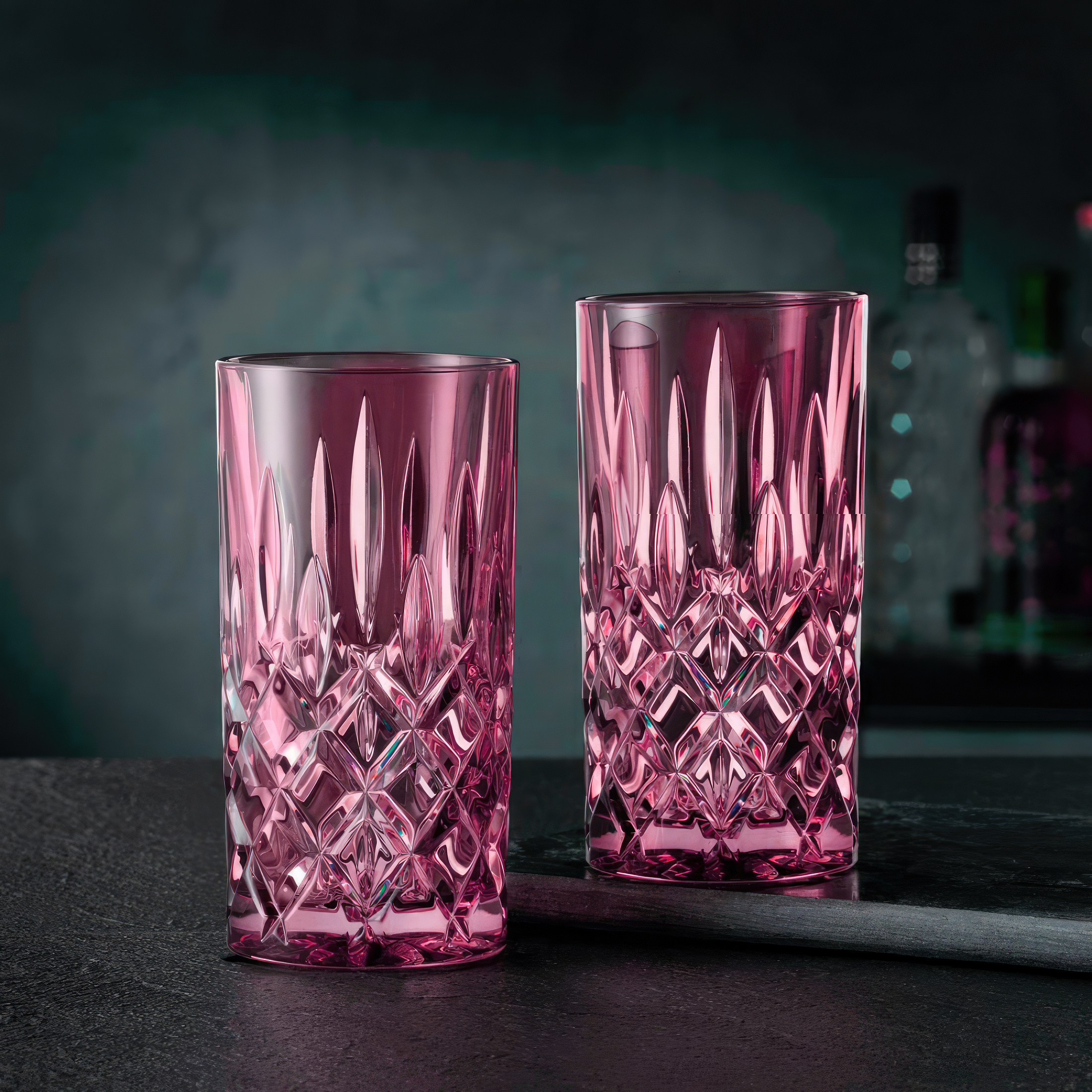 Набор стаканов высоких Nachtmann Noblesse Colors 2шт, малиновый набор щеточек для бровей и ресниц 9 5 см 50 шт малиновый прозрачный