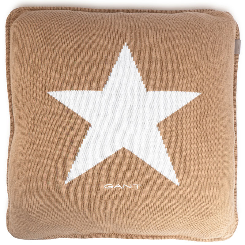 Наволочка декоративная Gant Home Star Knit, цвет песочный