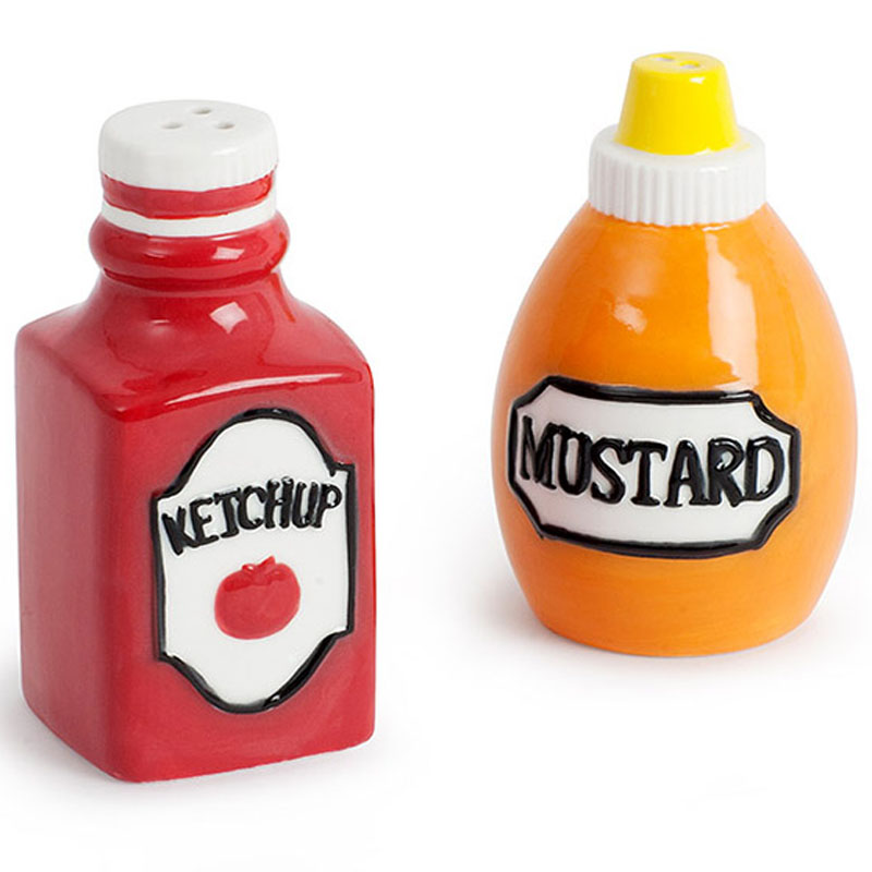 

Солонка и перечница Balvi Ketchup & Mustard, Красный;оранжевый