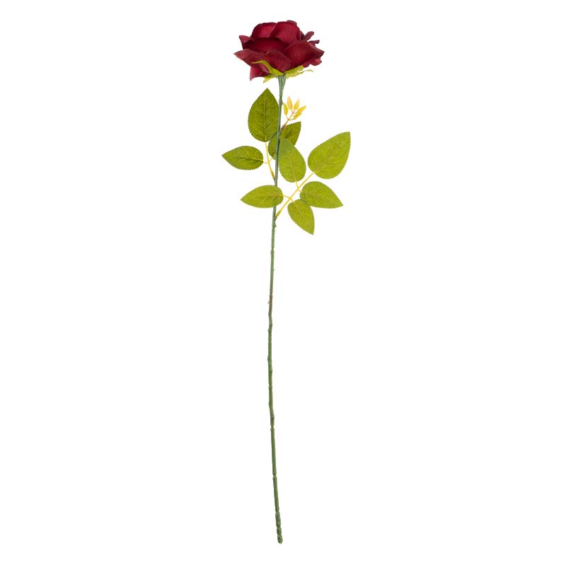 Цветы искусственные FloDecor Роза 62см, цвет бордовый FloDecor RDU6110/10claret