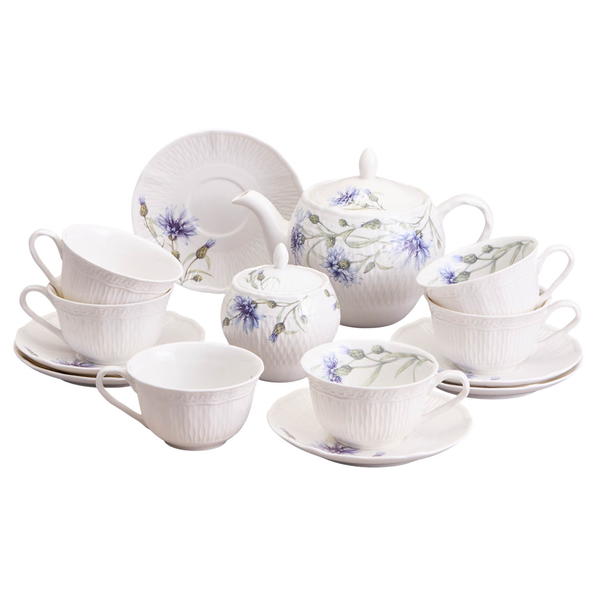 Чайный сервиз Lefard Васильки 19 предметов на 6 персон 9743₽