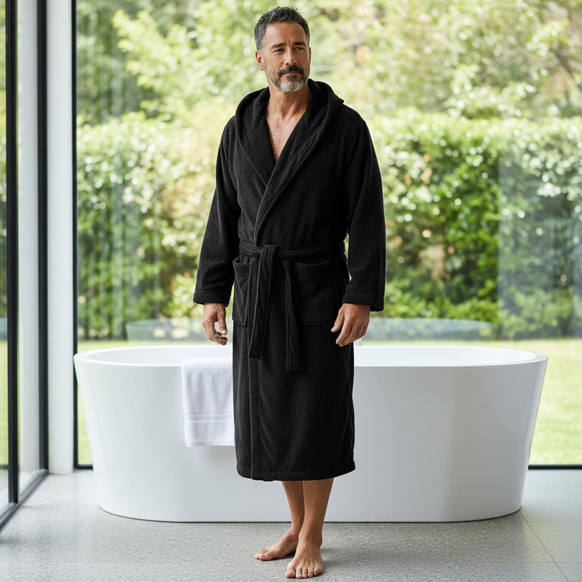 

Халат махровый Cogal Basic Blue размер XXL, черный