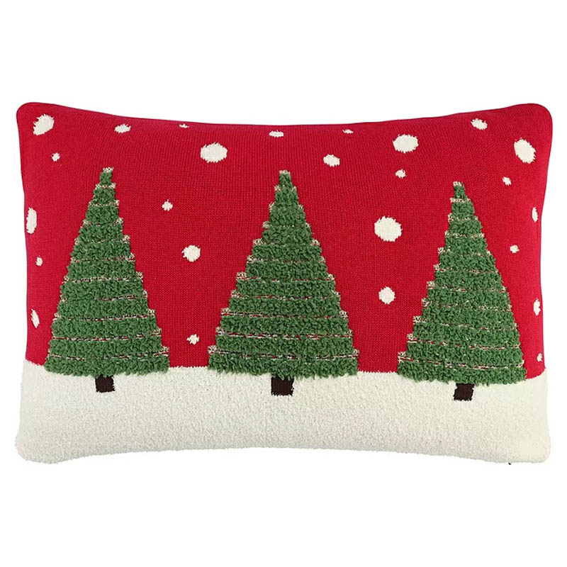 

Подушка вязаная с новогодним рисунком Tkano New Year Essential Festive Wood