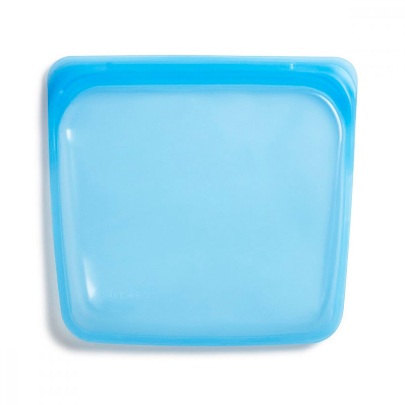 Контейнер для хранения Stasher Sandwich, голубой luazon для футляра airpods 1 2 мат верха силикон 56х22х46 мм голубой