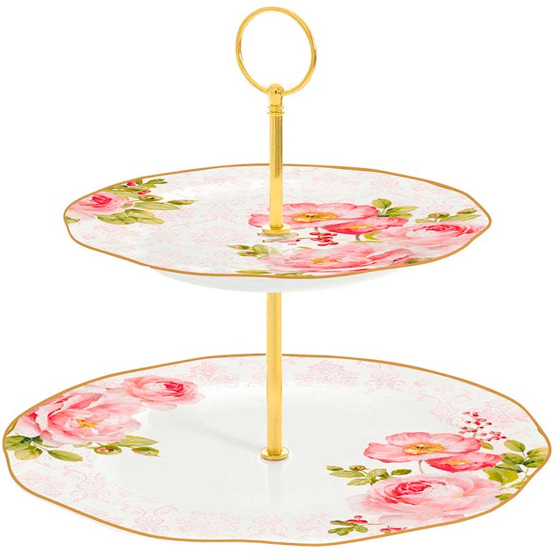 

Этажерка для торта 2-х уровневая Easy Life Floral Damask, 27см, Многоцветие