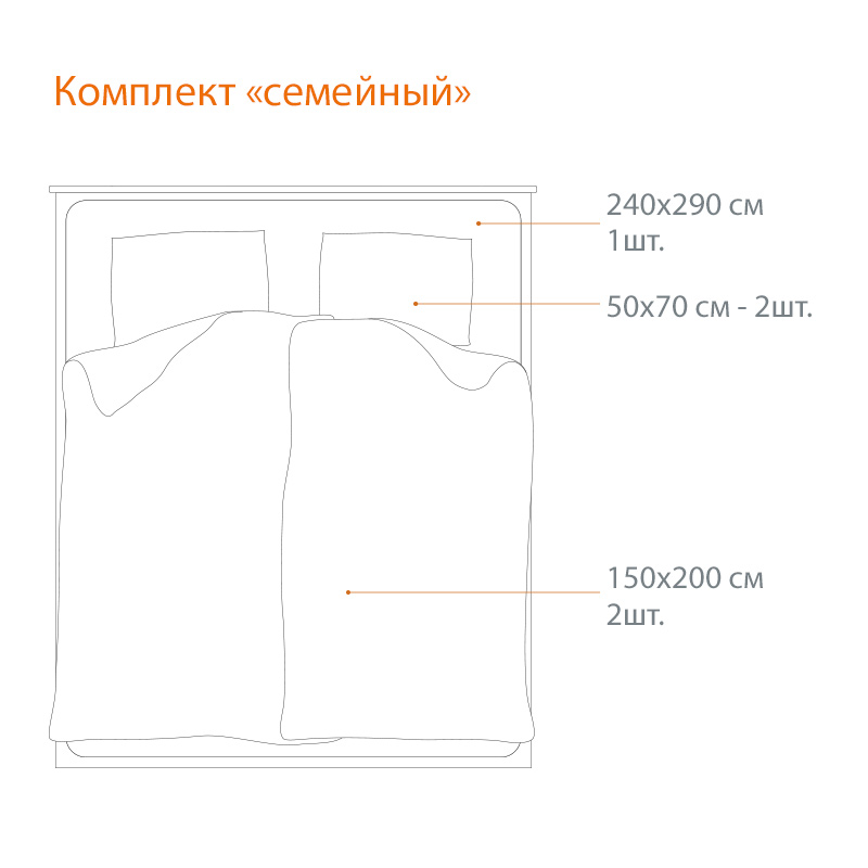 Комплект постельного белья семейный Lameirinho Jacquard золотой 55880₽