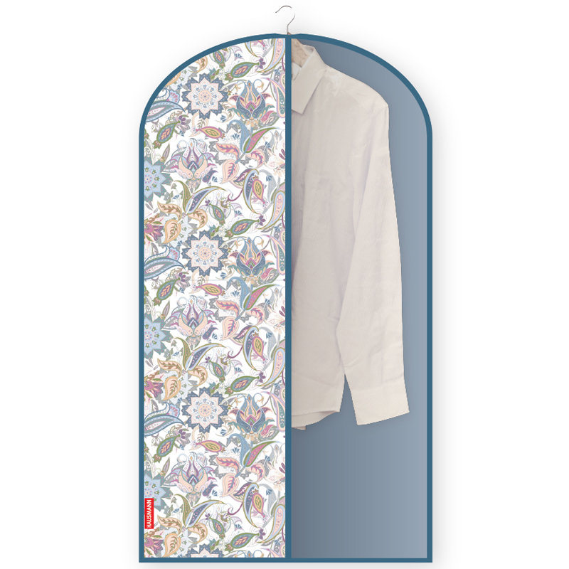 Чехол для одежды Hausmann Paisley 60x100см, синий чехол для одежды доляна 60×160 см pe цвет синий прозрачный
