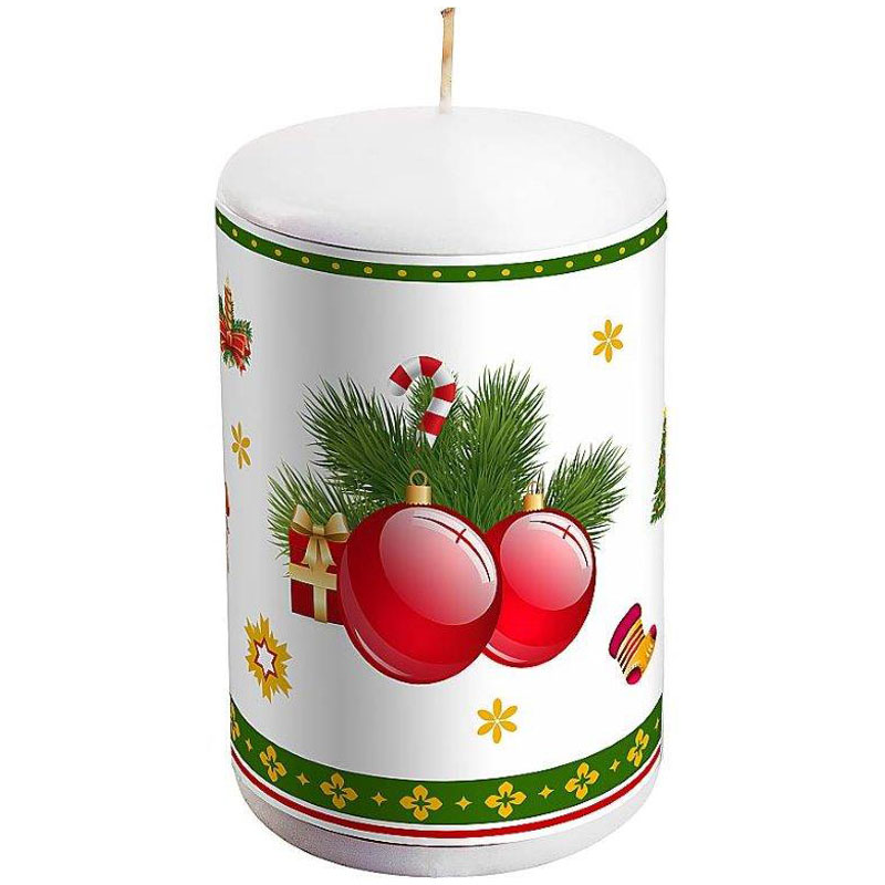 

Свеча декоративная Mister Christmas Шары, 10см, Белый