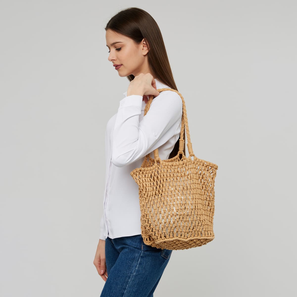 

Сумка-шоппер Jane's Story, цвет бежевый