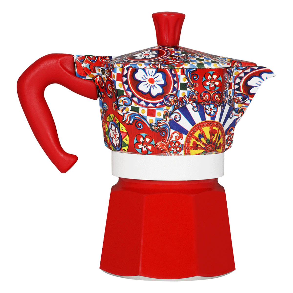 Гейзерная кофеварка Bialetti Dolce&Gabbana на 3 порции Bialetti 5221_6005, цвет красный - фото 2