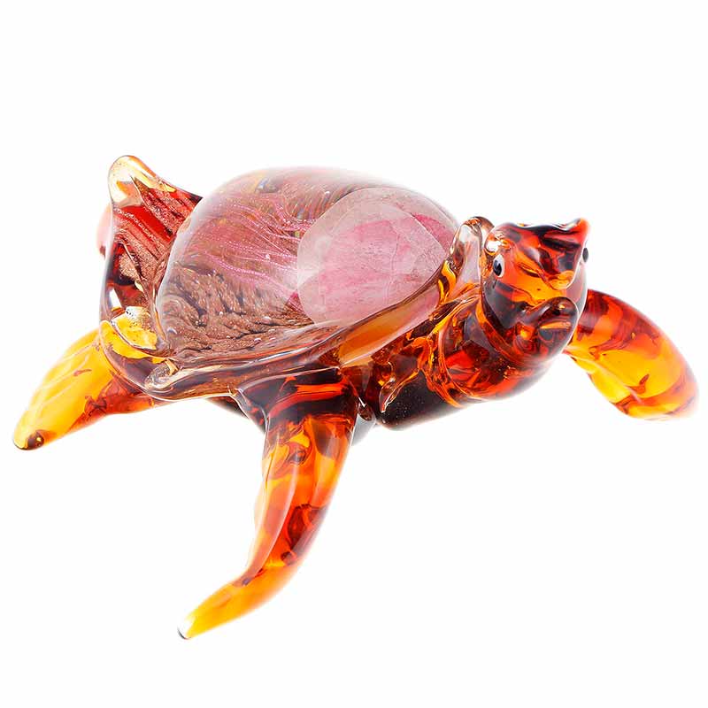 

Фигурка Art Glass Морская черепашка 20x12см, Розовый