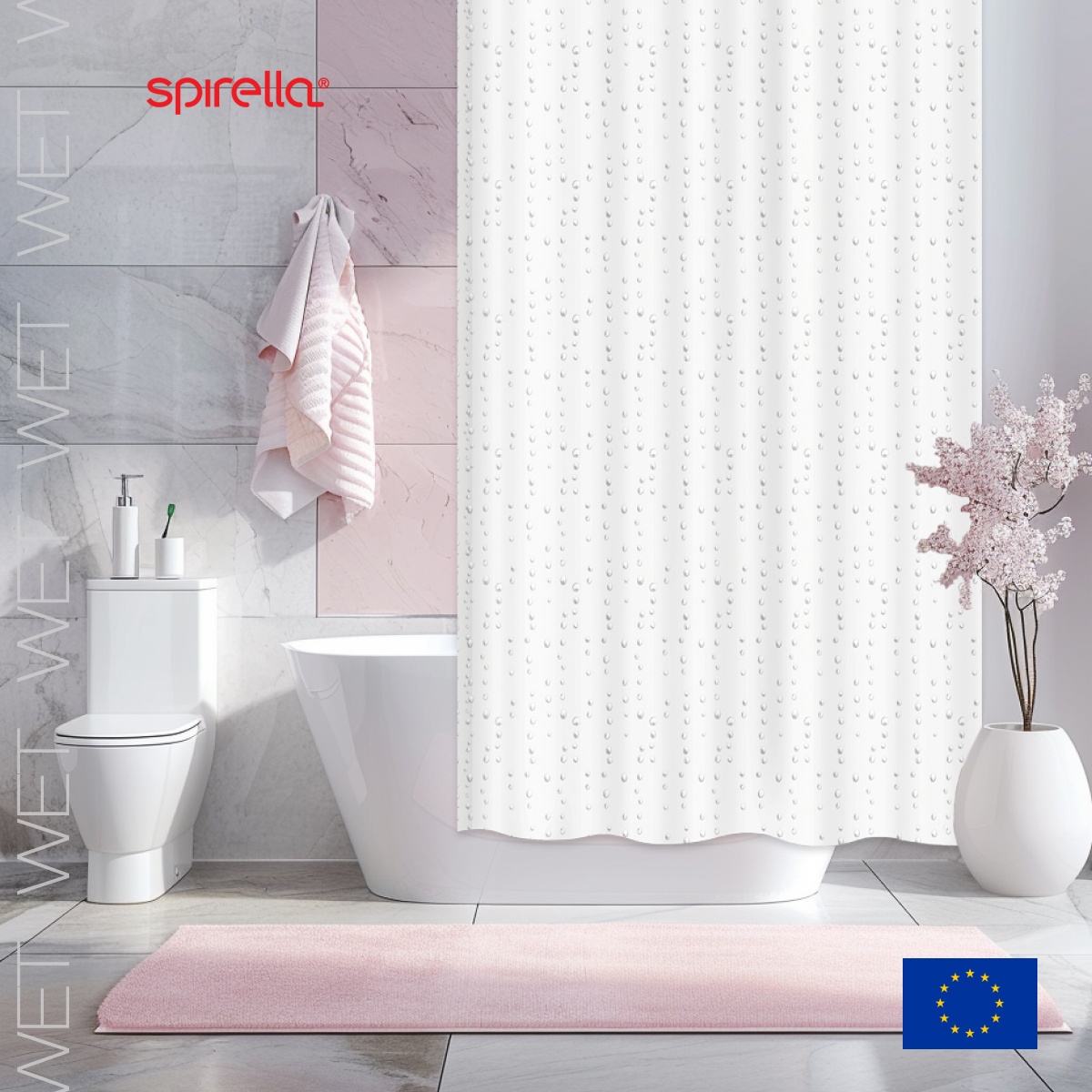 

Штора для ванной комнаты Spirella Wet