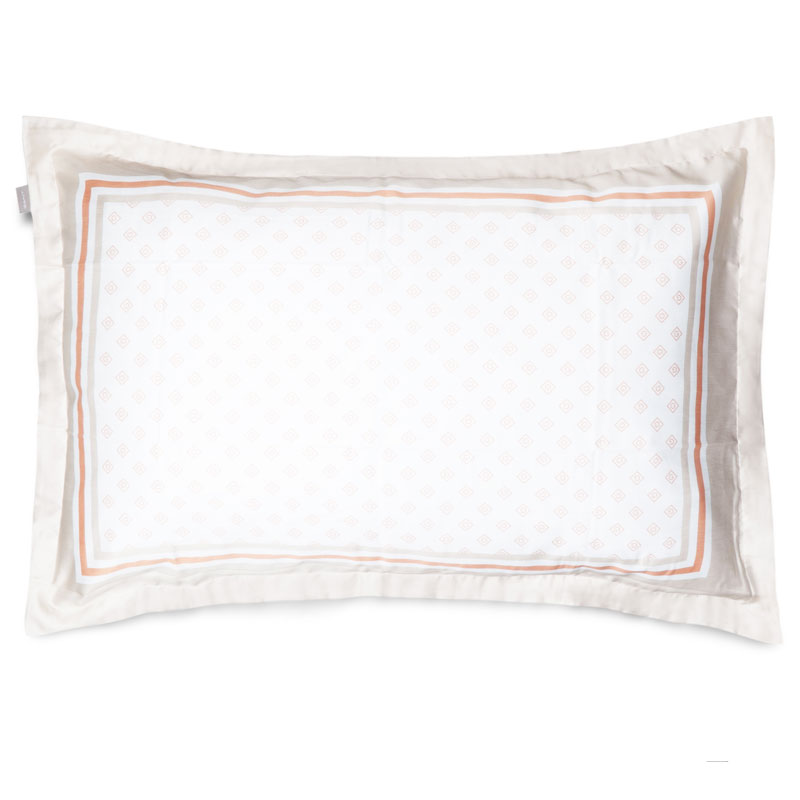 

Наволочка Gant Home G Border 50x70см, Белый;бежевый