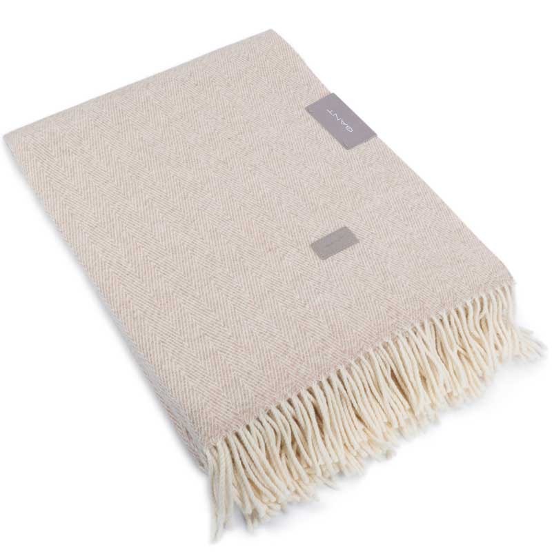 

Плед Gant Home Fishbone Throw, молочный
