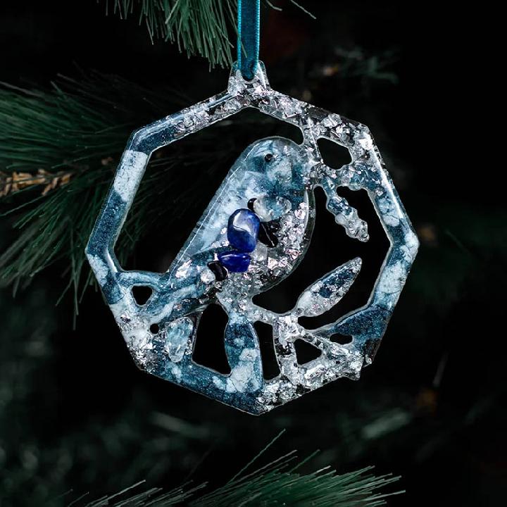 Елочная игрушка из содалита Incrua Снегирь