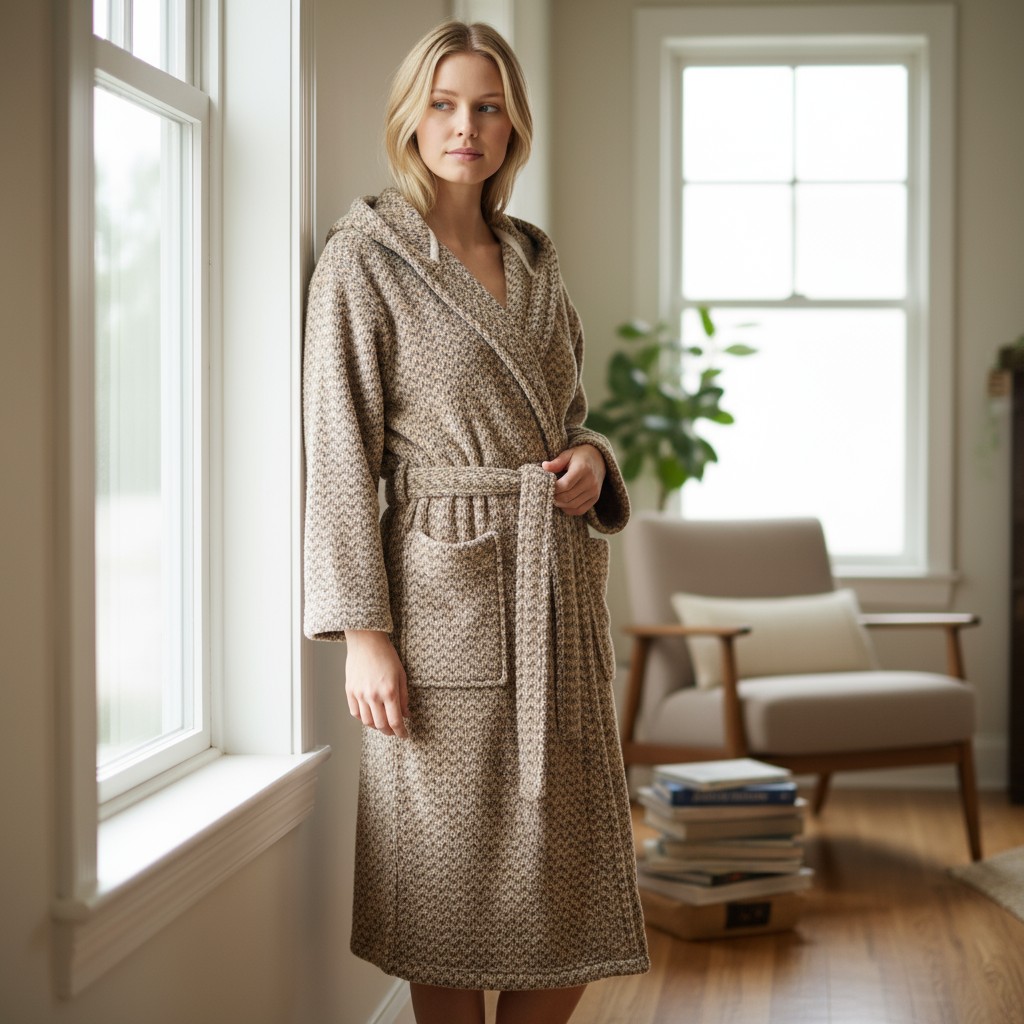 

Халат Casa Lusso размер L, цвет бежевый