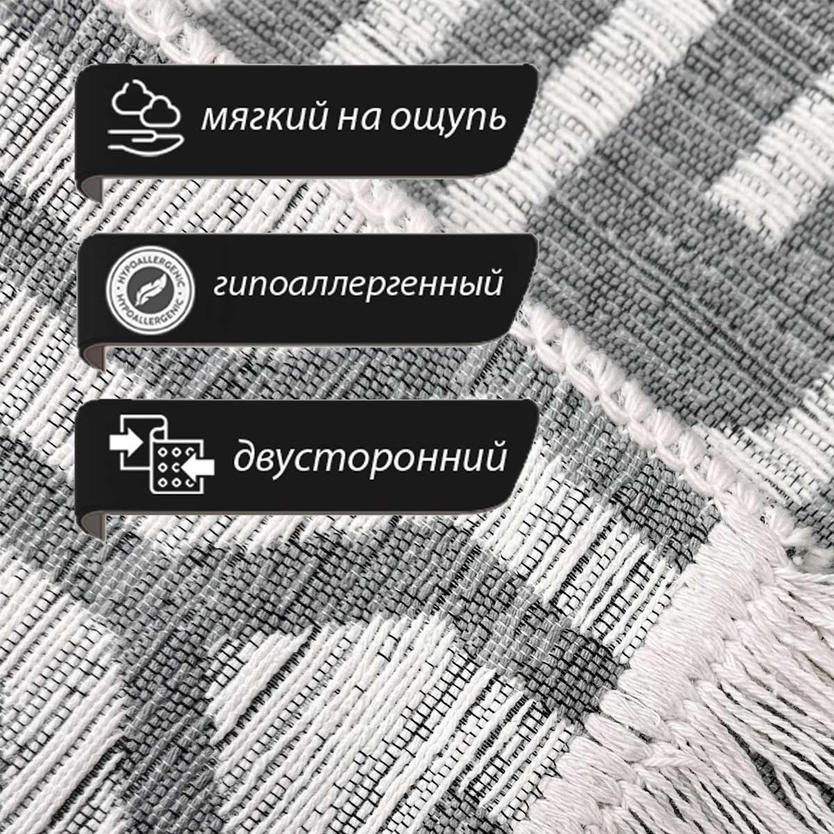 

Коврик универсальный Shahintex Skandy 120x180см S024, серый