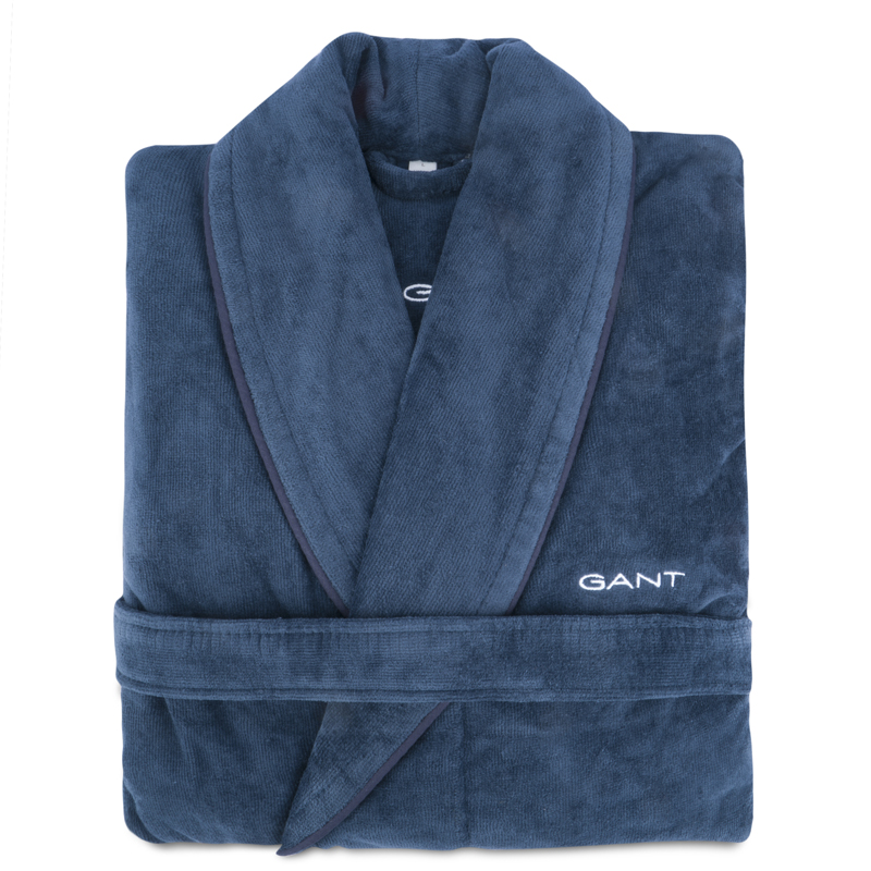 Халат махровый унисекс Gant Home Organic Premium размер XL, темно-синий Gant Home 856004503/431/XL 856004503/431/XL - фото 2