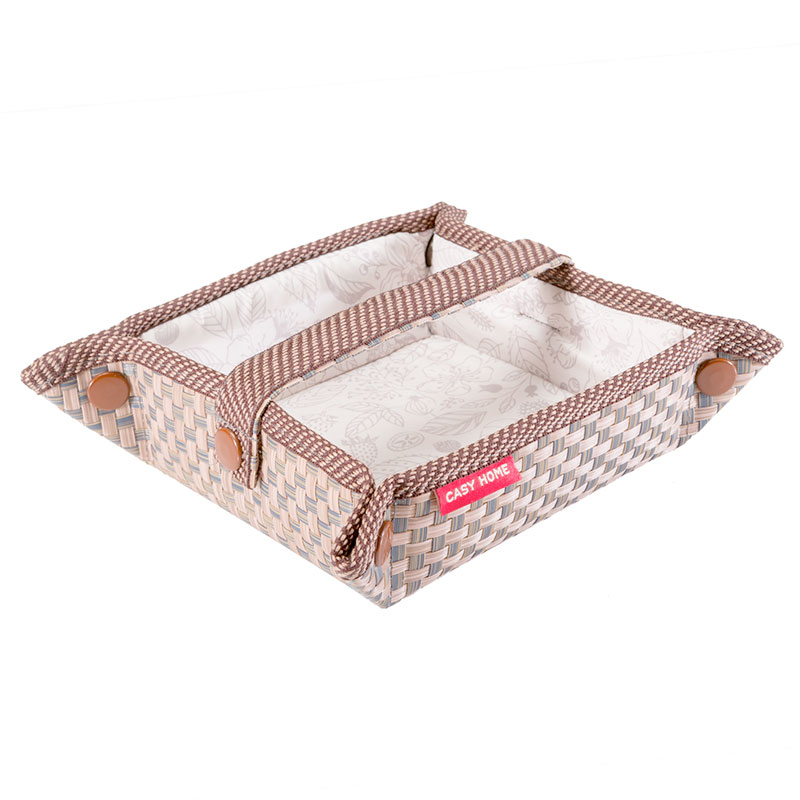 

Салфетница Casy Home 13x13x6см, цвет коричневый, Бежевый