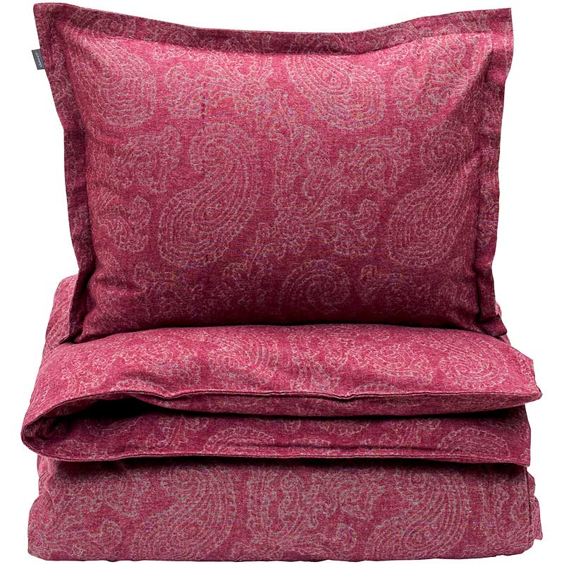 

Пододеяльник евро Gant Home Flannel Paisley 200x220см, цвет бордовый, Красный