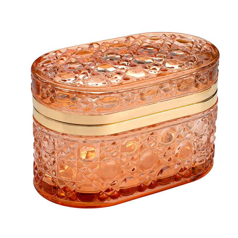 

Шкатулка овальная Вещицы, цвет янтарный с золотым