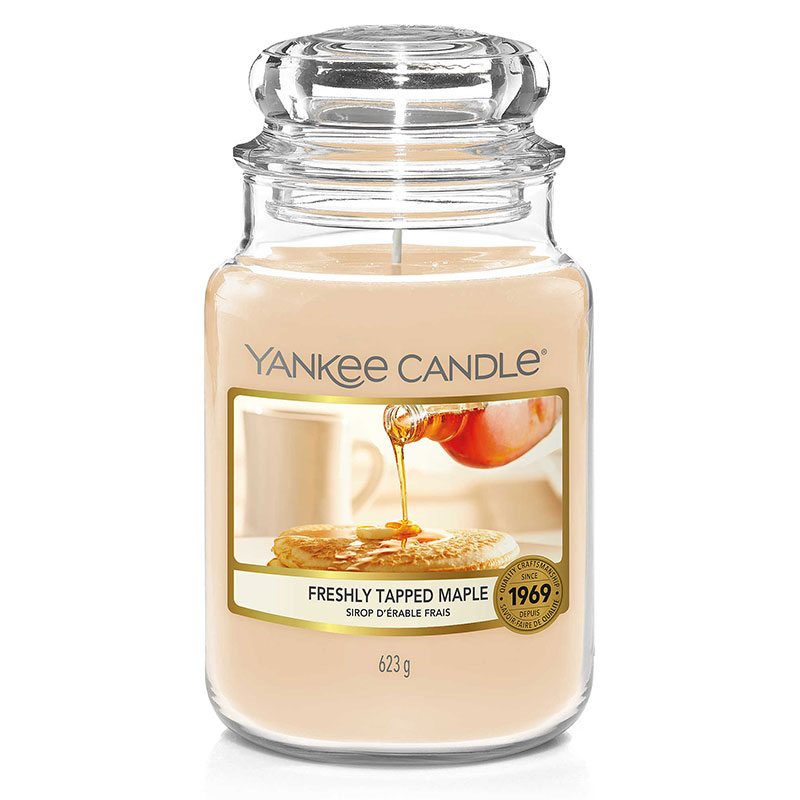 Свеча большая в стеклянной банке Yankee Candle Свежий кленовый сироп сироп rioba соленая карамель 1 литр
