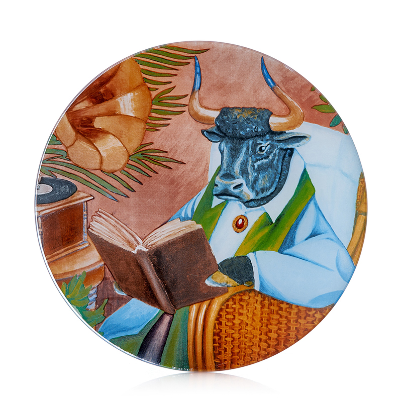 

Блюдо Housewares New Year Бык с книгой, Многоцветие