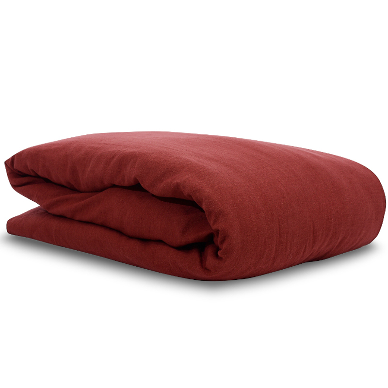 

Пододеяльник 2-спальный льняной Tkano Essential 200x200см, бордовый, Красный