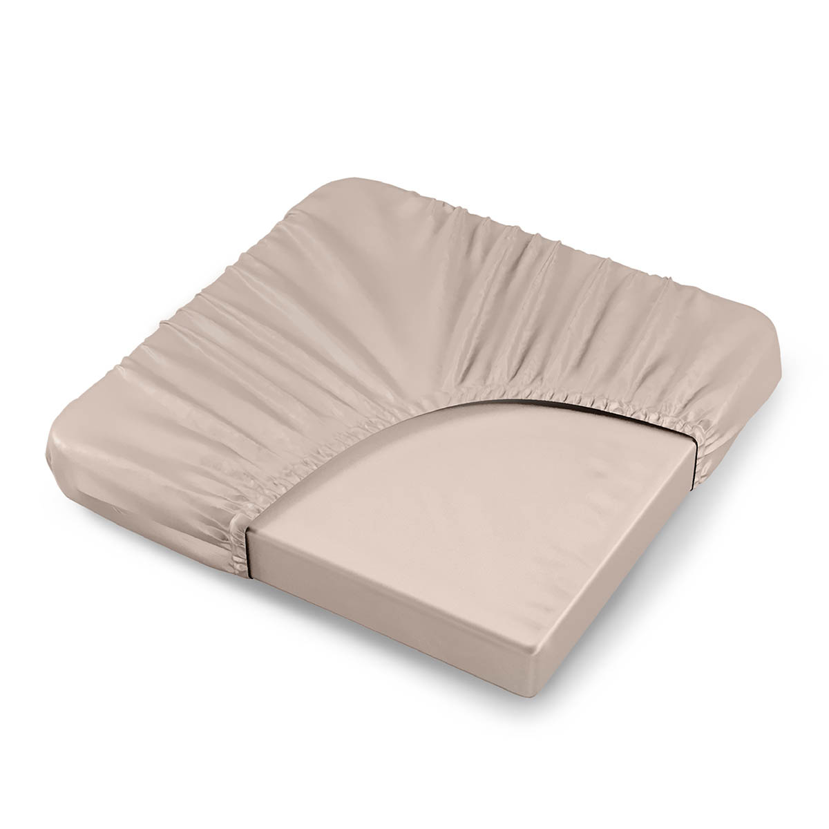 Простыня на резинке двуспальная 160х200см La Prima SilvaSilk Almond 9150₽